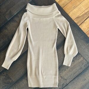 Fashion Nova Tan Ribbed bodycon large Dress